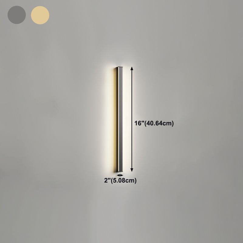 Metallic Linear Wall Light Fixture Modern Style Wall Light Sconce for Living Room