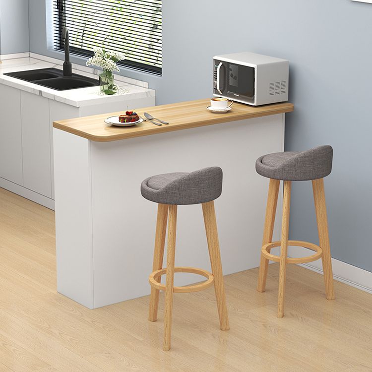 Contemporary Style Wood Rectangle Patio Bar Table for Dining Room