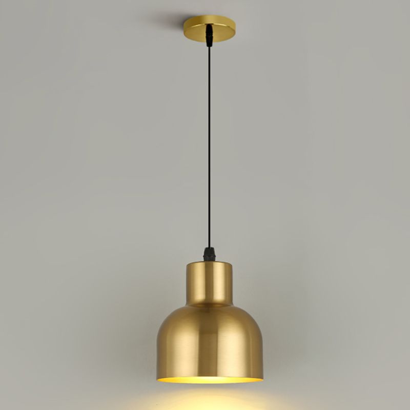 Modern Style Pendant Lighting Fixture Gold Shaded Down Lighting Pendant with Metal Shade