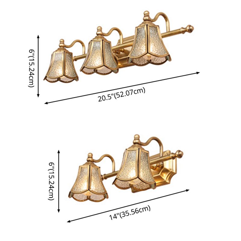 Postmodern Simplicity Bell Vanity Sconce Lights Water Glass Wall Mount Light Fixture for Bathroom