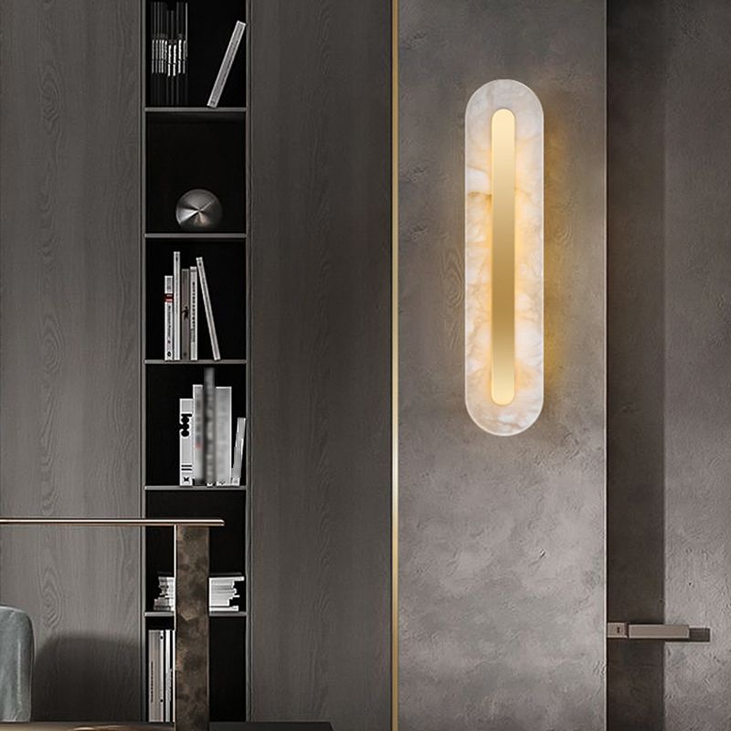 Single Modern Golden Wall Mounted Sconce LED Shaded Wall Light for Foyer