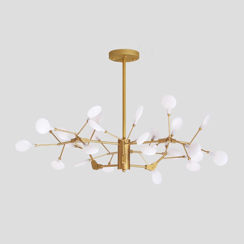 Branched Firefly Acrylic LED Ceiling Lighting Postmodern White Chandelier Light Fixture