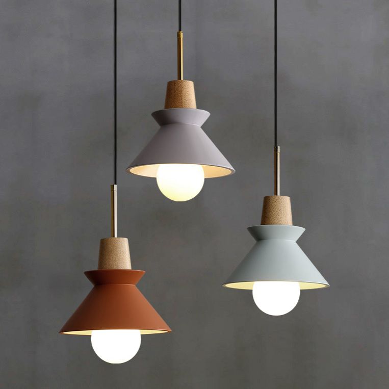 Modern Minimalist Hanging Light Wooden Pendant Lighting Fixture