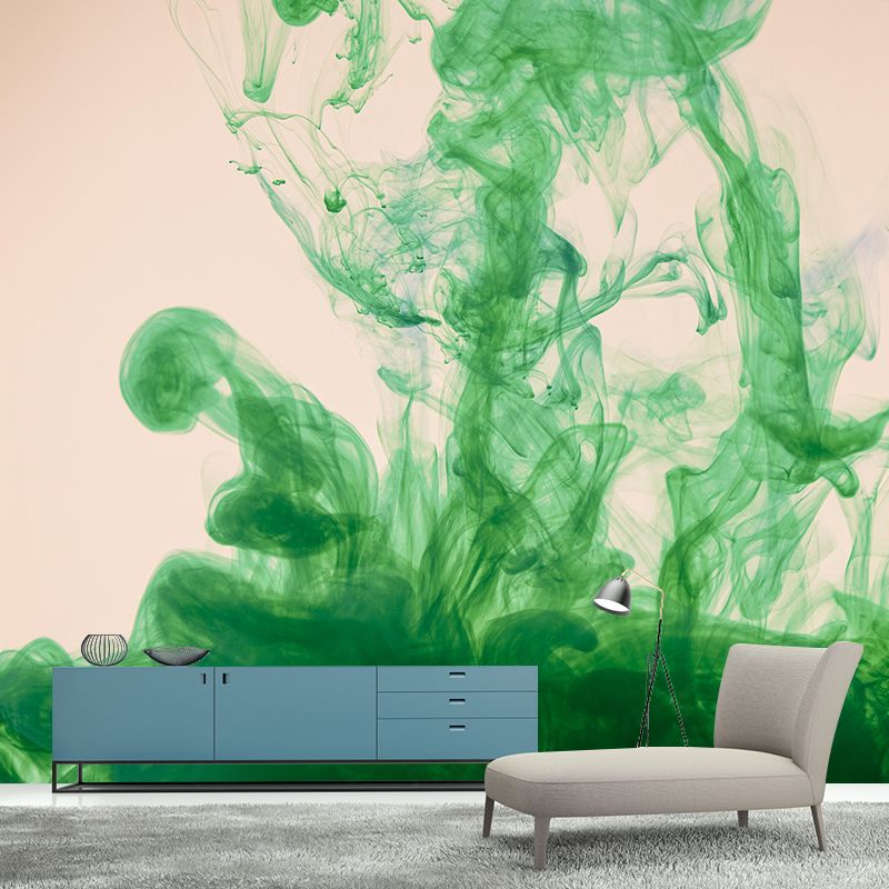 Colorful Ink Fusion Wallpaper Mural Abstract Modern Style Wall Decor for Dining Room