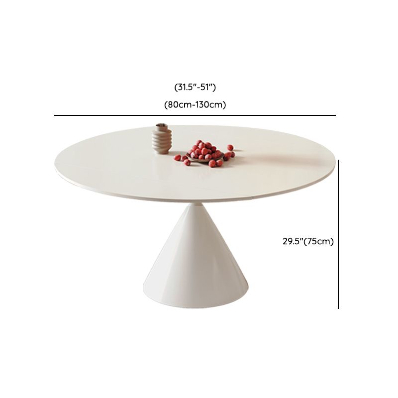 Contemporary Extendable Sintered Stone Top Dining Table with Chairs