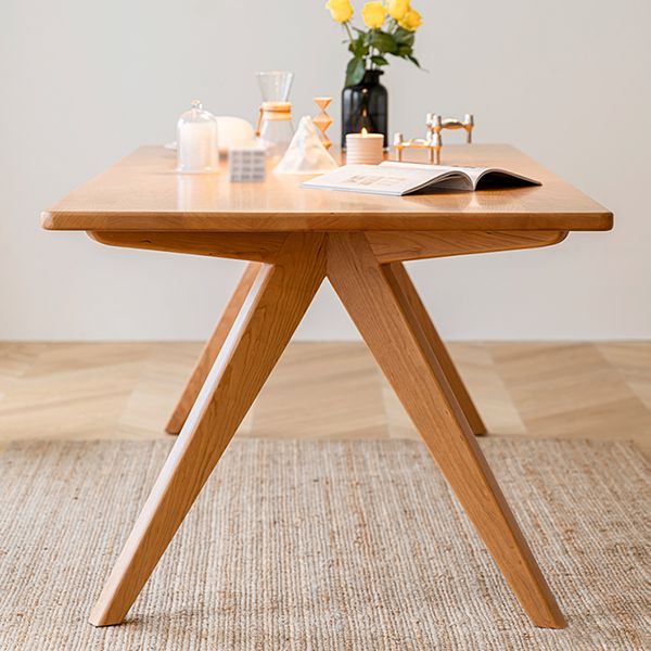 Modern Style Dining Table Solid Wood Rectangle Table for Home