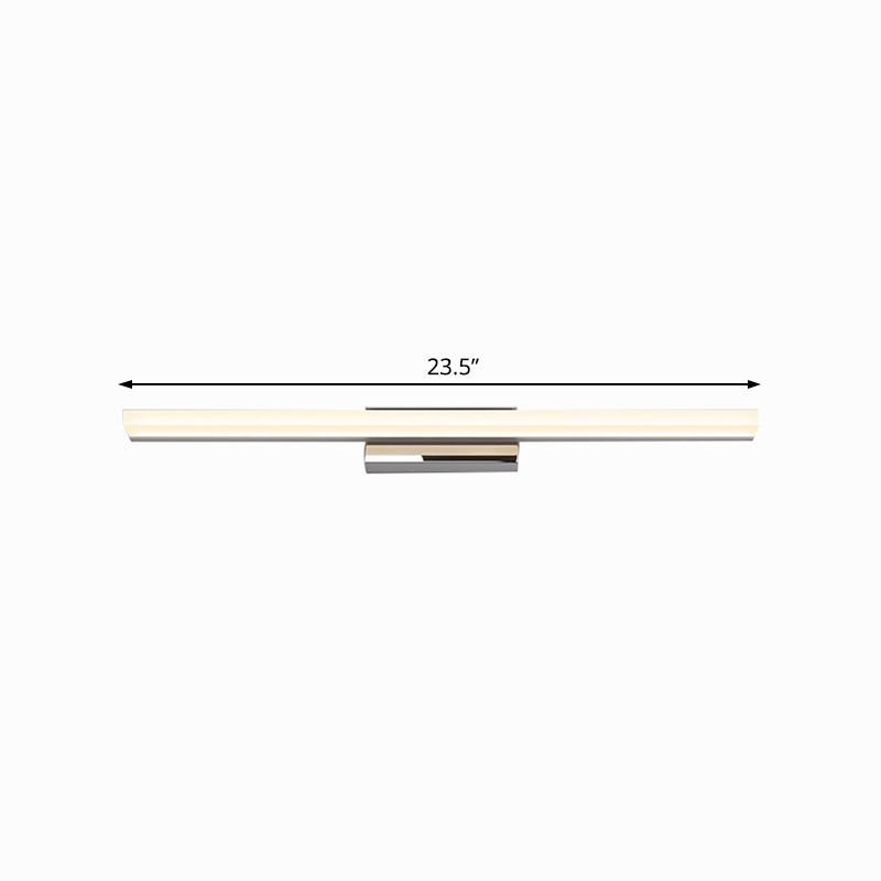 Ultra-Thin Vanity Lamp Nordic Acrylic 16"/20" Dia LED Indoor Sconce Light Fixture in Silver, Warm/White Light