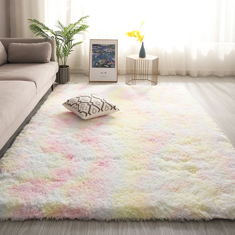 Funky Tie Dye Printed Rug Distinctive Carpet Polyester Anti-Slip Shag Rug for Living Room
