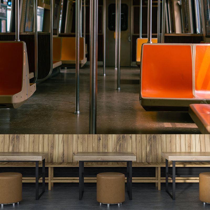 City Transportation Mural Wallpaper Personalized Size Wall Covering for Office Room