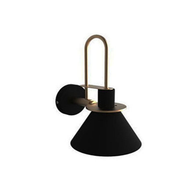 Modern Minimalist Style Tapered Wall Mounted Light Fixture Metal 1 Light Wall Light Sconces for Bedroom