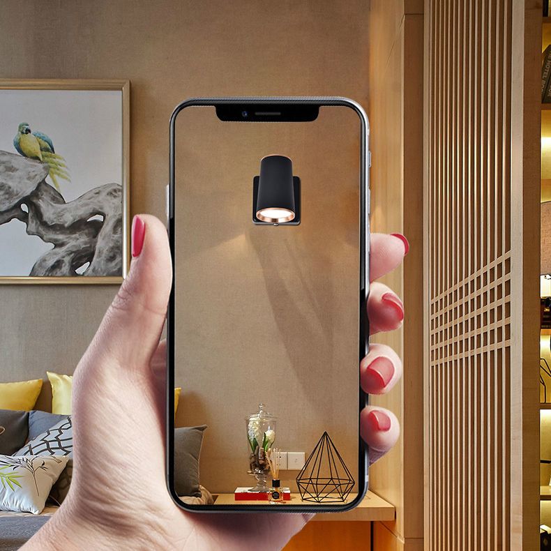 Rotatable Cylindrical Bedside Reading Lamp Modernism Simplicity Aluminum Wall Sconce for Bedroom