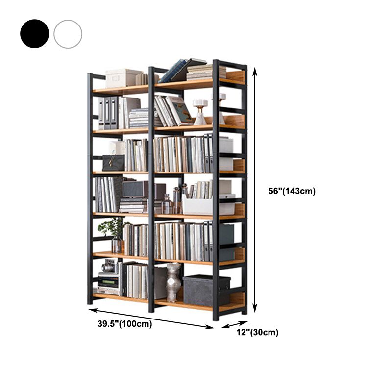 Open Wooden Bookcase Modern Minimalist Home Office Bookshelf