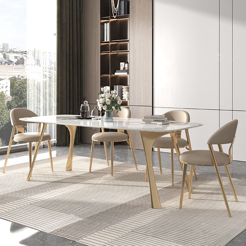 Glam Sintered Stone Dining Set 1/4/5/6/7 Pieces Dining Set for Dining Areas