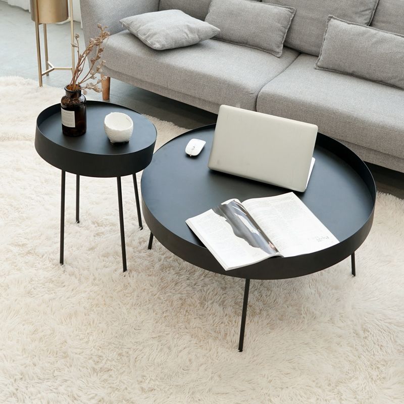 Geometric Metal Coffee Table Modern 4 Legs 15.7''/23.6''/31.5'' Cocktail Table