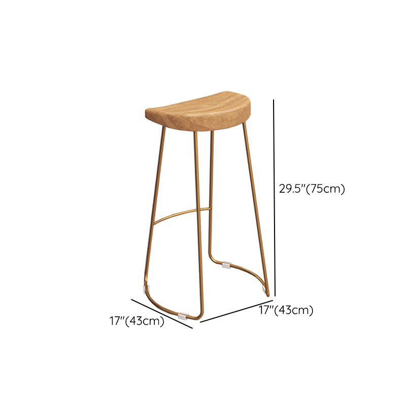 Rectangle Wood Bar Table with High Metal Stools Glam Style 1/2/4 Pieces Bar Table Set