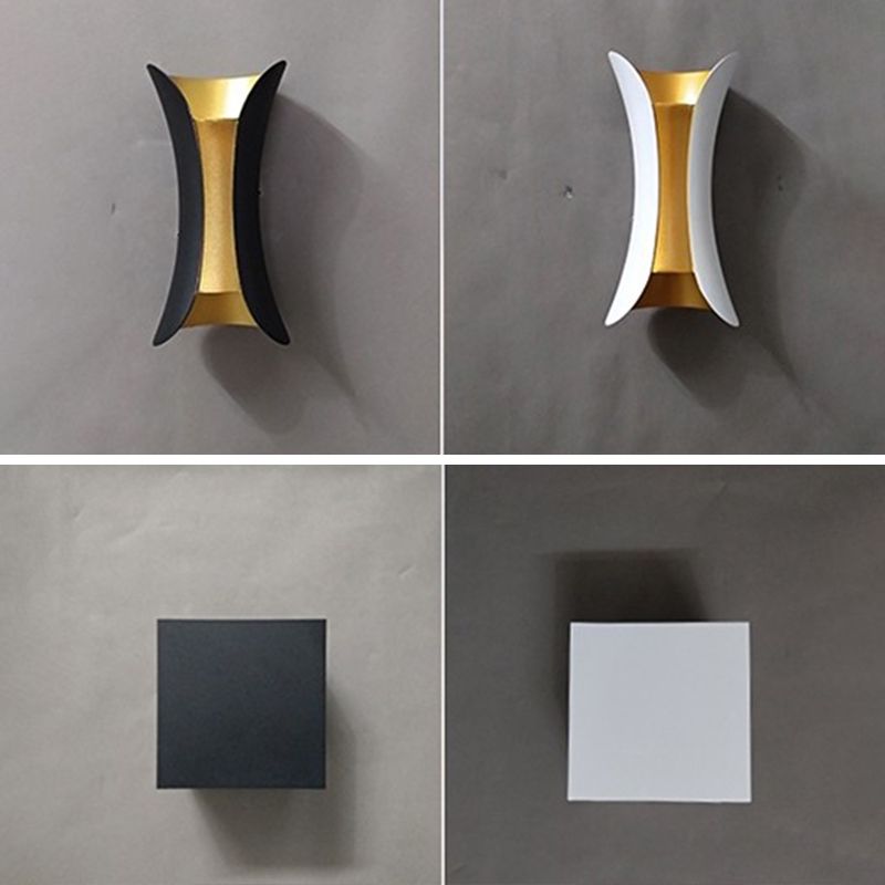 Modern Style Geometric Wall Light Sconces Metal 2 Lights Wall Washer Sconce
