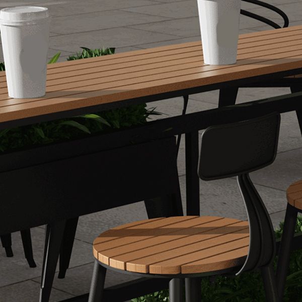 1/2/5 Pieces Modern Reclaimed Wood Bar Table Set Fixed Table Counter Table