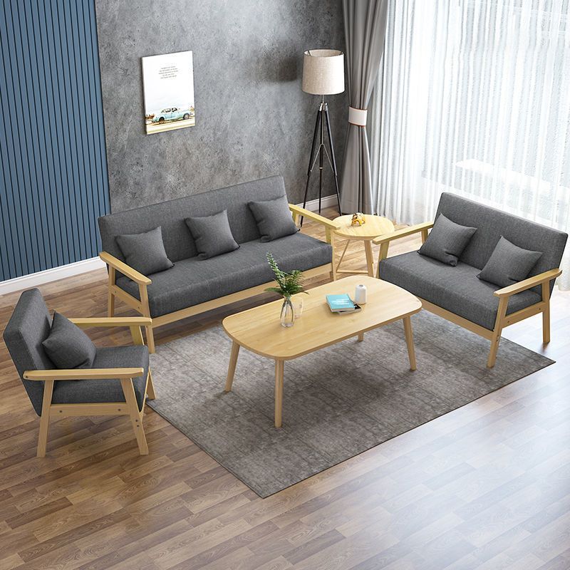 Contemporary Tight Back Standard Square Arm Living Room Settee