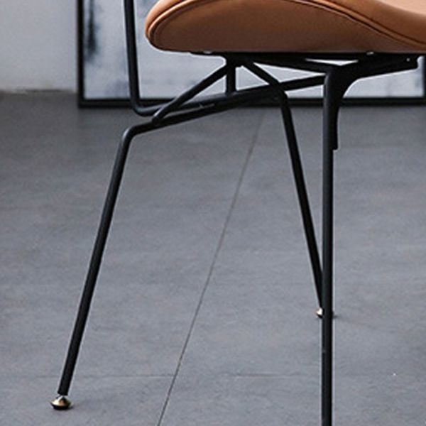 Industrial Black Opening Back Dining Side Chair Kitchen Metal Dining Side Chair