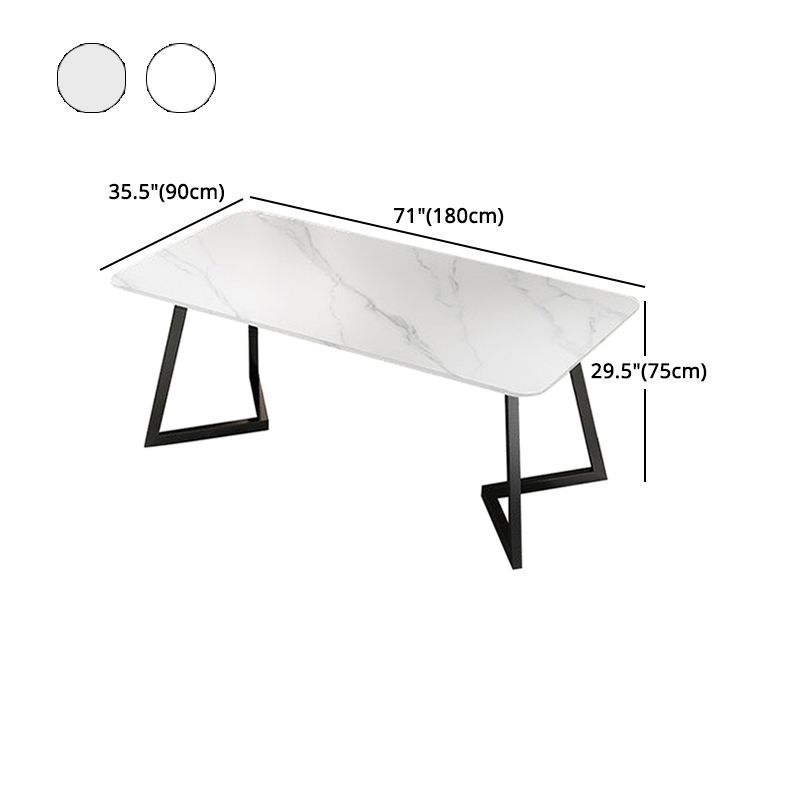 Moderne 1/4/5/7 Pièces meubles avec table de restauration en pierre et chaises frittées