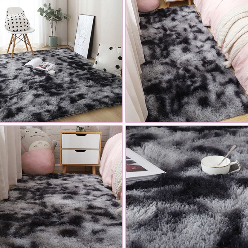 Scandinavian Home Rug Multicolor Plain Rug Synthetic Wool Stain Resistant Anti-Slip Washable Rug