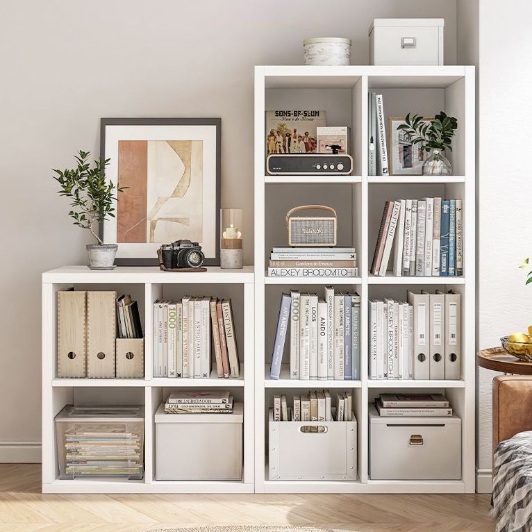 Contemporary Style Bookshelf Engineered Wood Bookcase for Home and Office