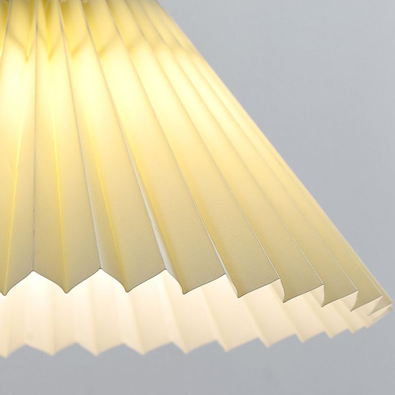 Nordic Style Wall Light Cone Shape Wall Lamp with Fabric Shade for Bedroom