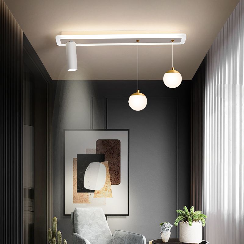 Zylindrische Form LED -Schiene Deckenlampe moderne Eisenspülhalterung für Esszimmer