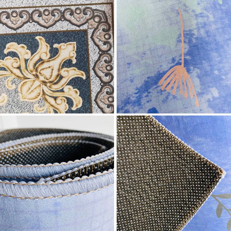 Grey Modern Rug Polyester Graphic Area Rug Non-Slip Backing Indoor Rug for Living Room