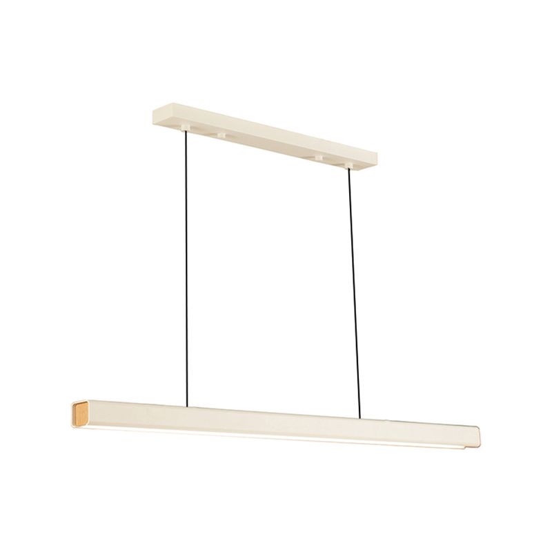 Lámpara de 1 cabeza de lámpara de la isla de metal moderna lámpara colgante de 1 cabeza lineal con sombra acrílica