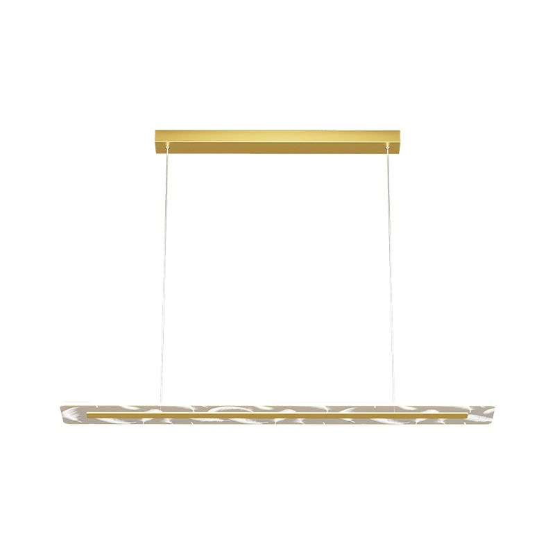 Federdruck Island Leuchte minimalistische Acryl -Esszimmer LED Hanging Light