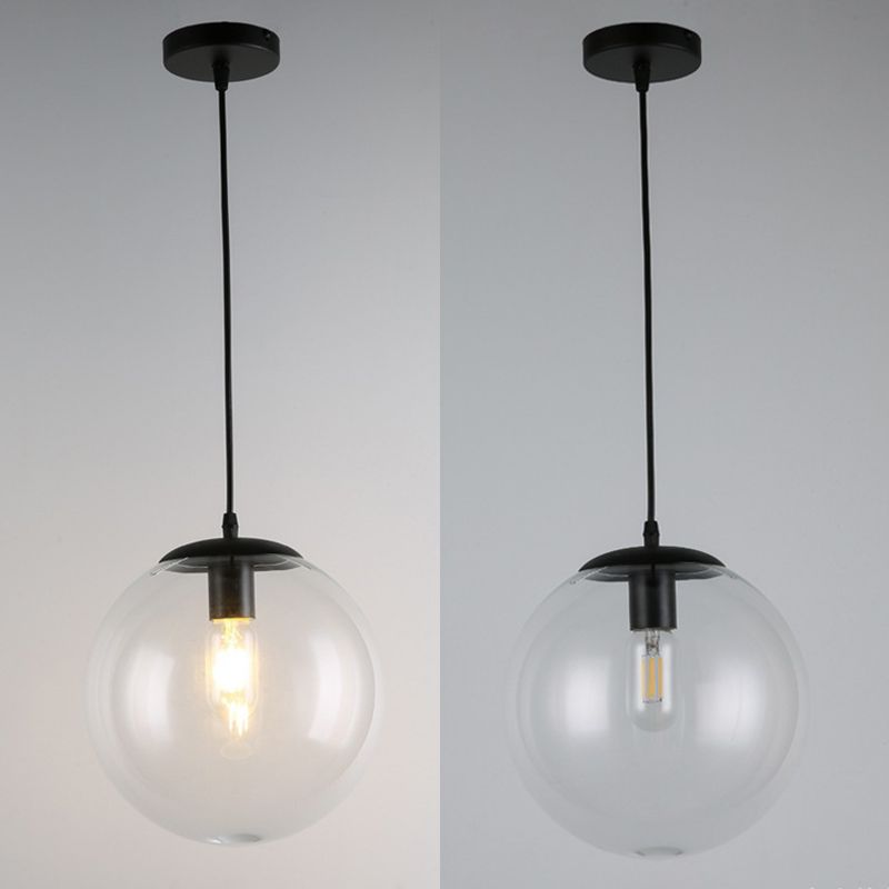 1 Light Spherical Pendant Lighting Modern simplicity Glass Pendant Ceiling Lights for Restaurant