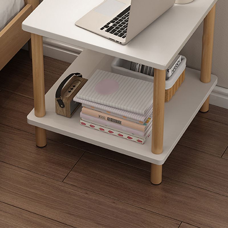 Modern Rectangular/Square Corner Table Wood Side End Table for Living Room