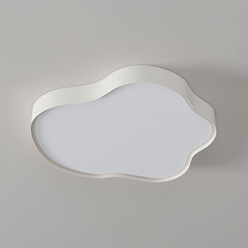 White Ceiling Light Fixture Nordic Metal LED Flush Mount for Bedroom