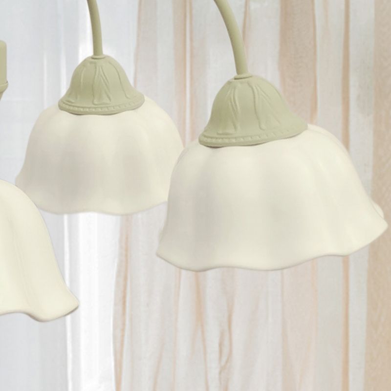 White Glass Hanging Pendant Lights Modern Hanging Lamps for Dining Room