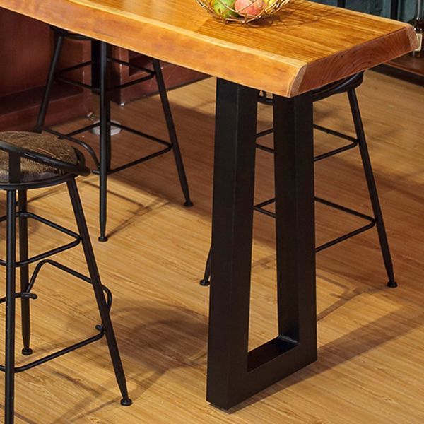 Industrial Style Pub Dining Set 1/2/5 Pcs Rectangular Solid Wood Pub Set for Home
