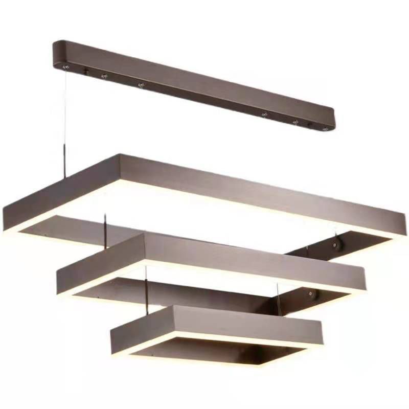 Luz de colgante de techo de múltiples capas modernas lámparas de colgantes de metal