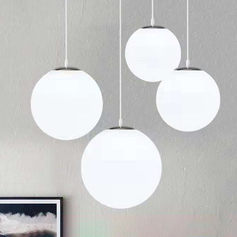 Moderna sfera di design minimalista lampada sospesa Opal Glass Glass Glass 1 Luce Light Light