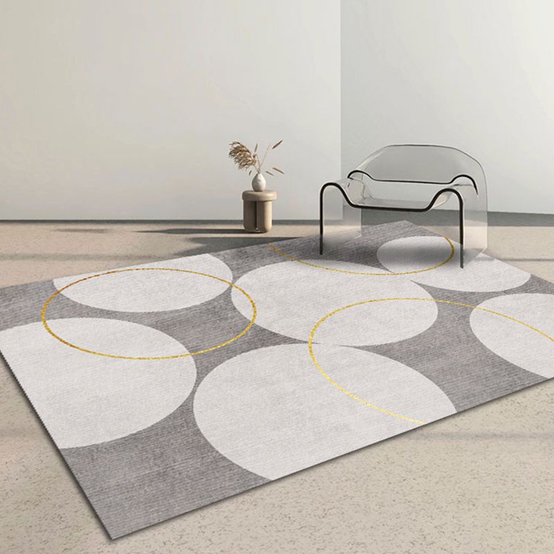 Moderne woonkamer tapijt geometrisch patroon polyester gebied tapijt niet-slip achterste backing area tapijt