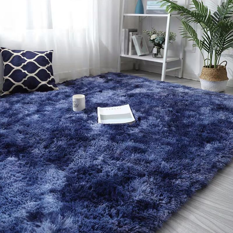 Modern Solid Shag Carpet Polyester Indoor Rug Non-Slip Backing Area Carpet for Living Room