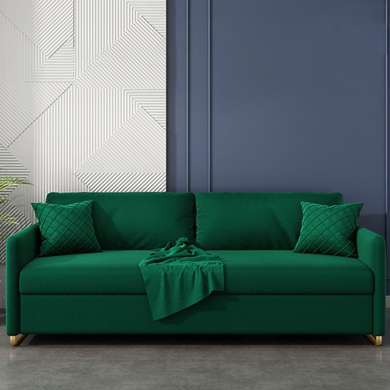 31.49" Wide Velvet Sleeper Sofa Glam Foldable Sofa Bed with Cushion Back