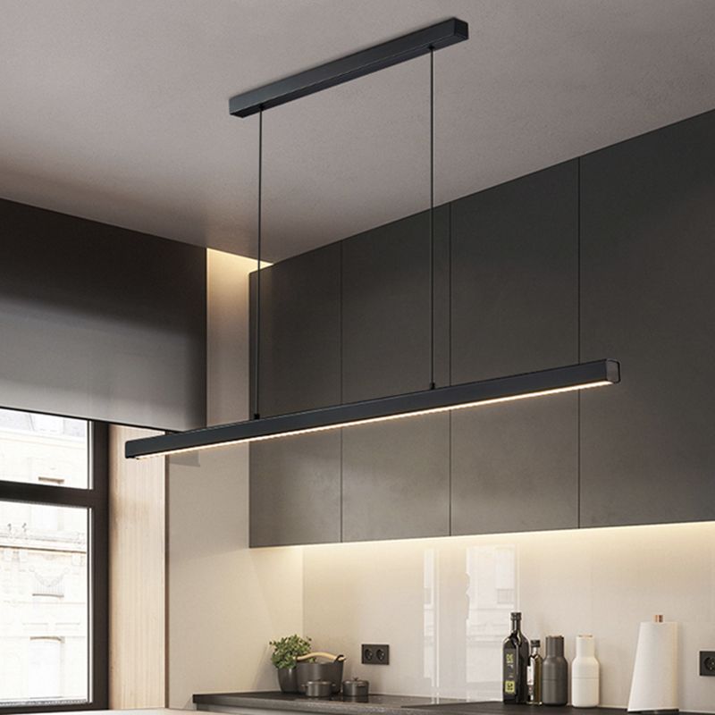 Simple LED Island Light Modern Style Hanging Light for Dining Room