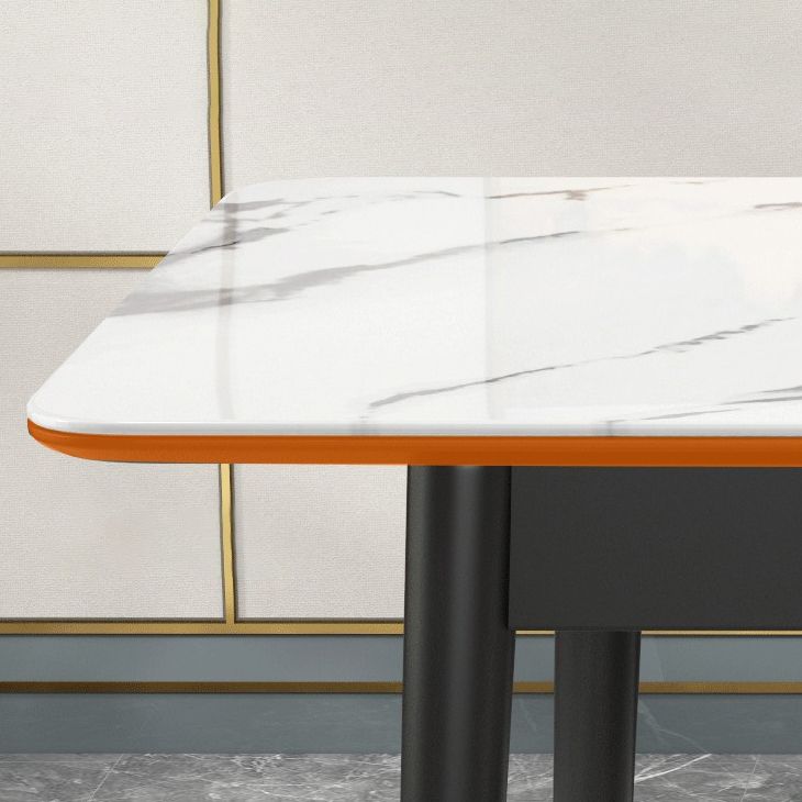 Rechthoek 4 poten Home Furniture Stone Dining Room Collection met druppelblad