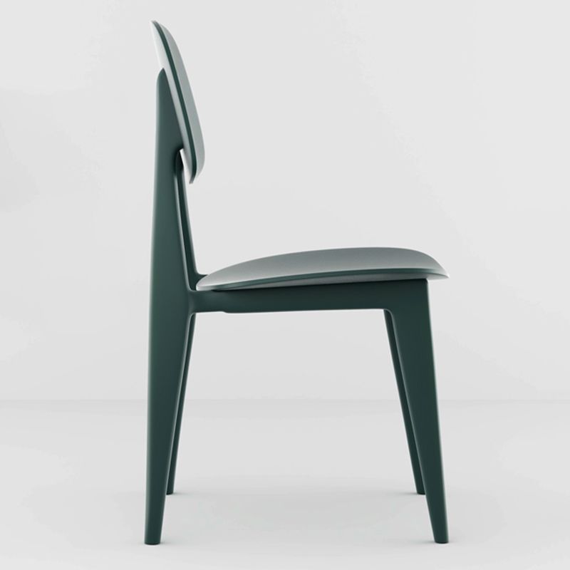 Scandinavian Open Back Side Chair Plastic Armless Dining Chairs