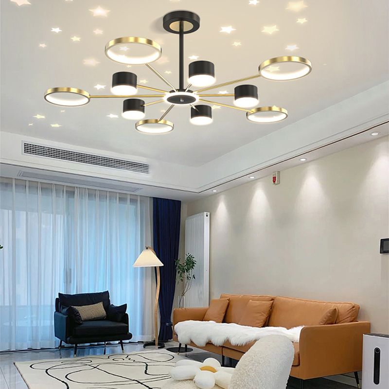 Multi Light Unique Branch Hanging Lights Modern Style Metal Hanging Lighting for House
