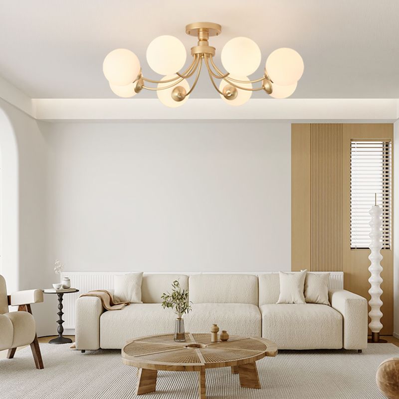 Modern Simple Iron Ceiling Light Ball Shape Ceiling Lamp for Living Room