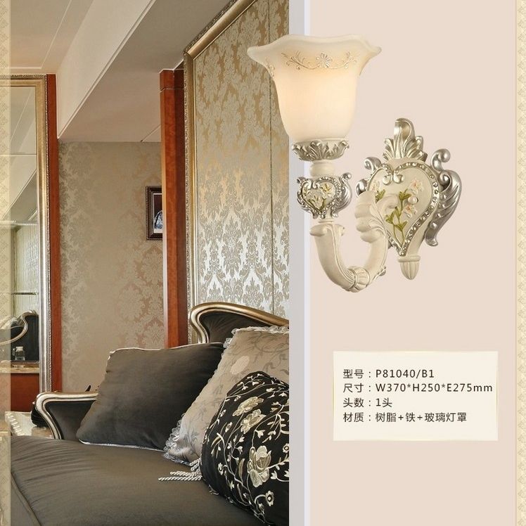 Bloom Soot Room Sconce lampe vintage Verre laiteux