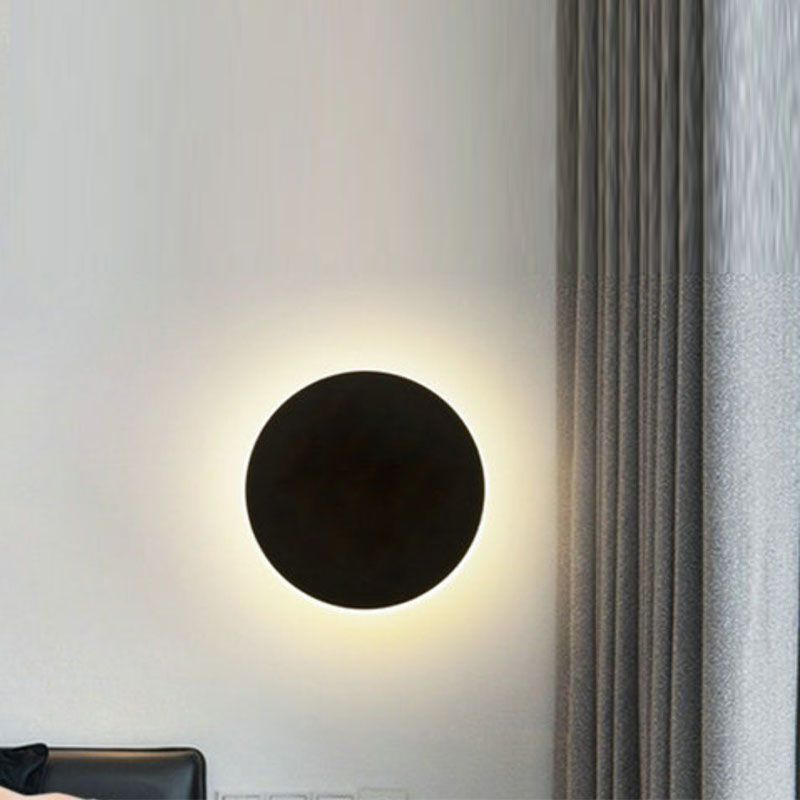 Lampada a parete circolare Moderna lampada montata a parete a 1 luce con tonalità di cemento