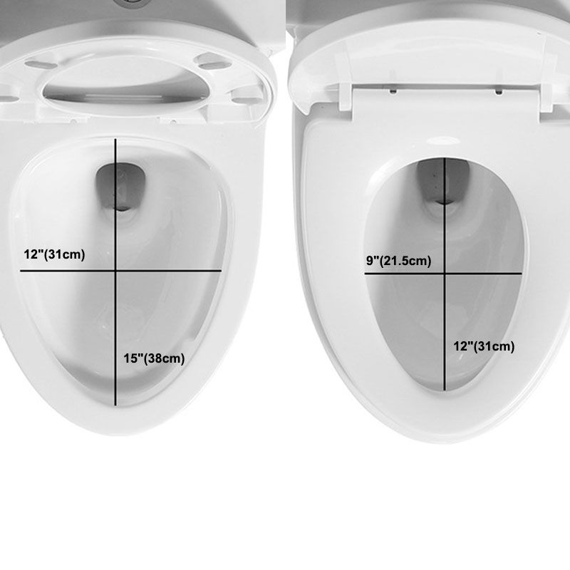 Ceramic Floor Mount Toilet Household One-piece Elongated Siphon Jet Flush Toilet