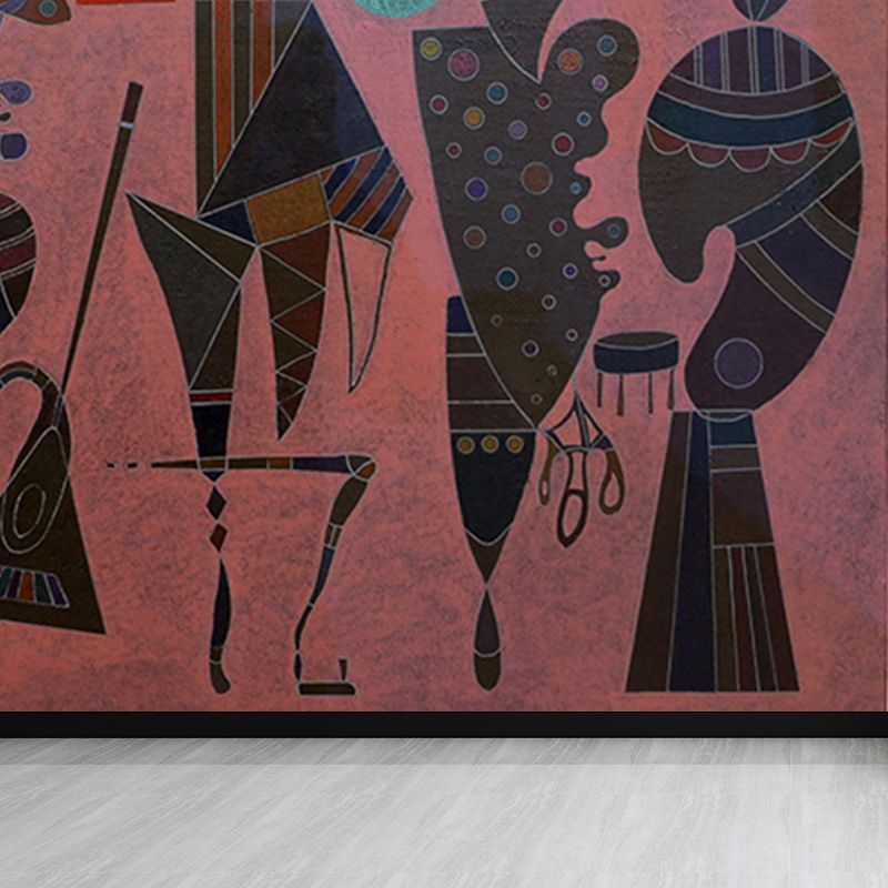 Contemporary Kandinsky Painting Mural Pastel Color Abstract Wall Art for Family Room